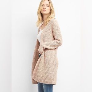 Gap long pink cardigan size small